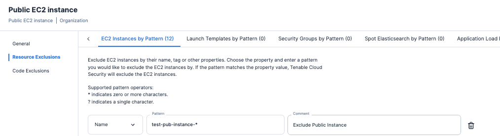 Manage finding exclusions with Tenable Cloud Security